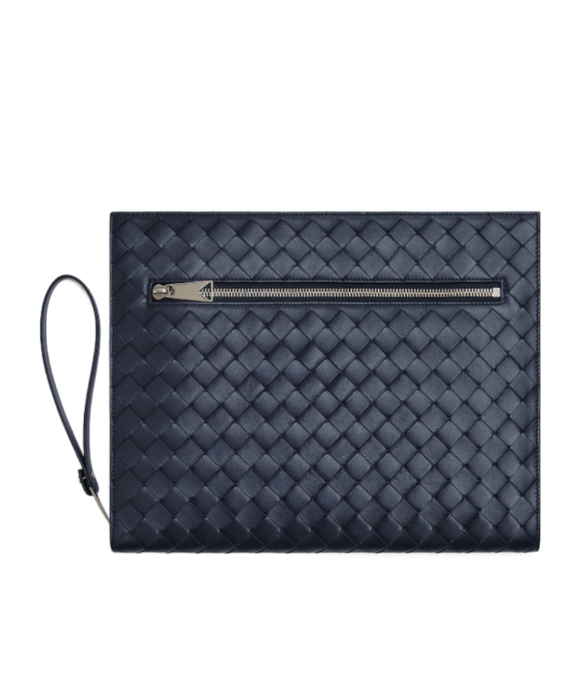 Bottega Veneta Medium Intrecciato Document Case In Black