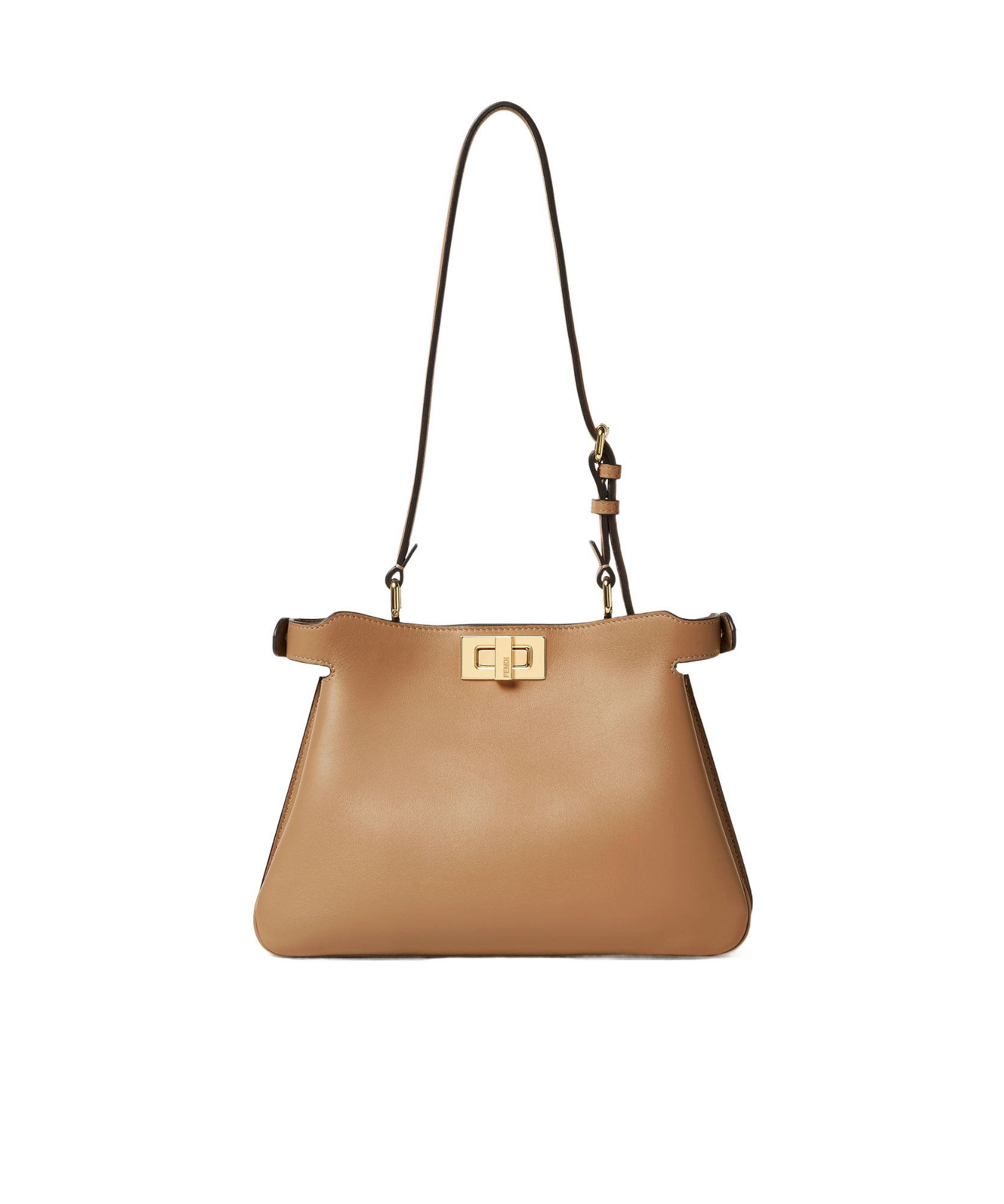 Fendi Luxurious Lamb Leather Crossbody Handbag In Argentopal For Women In Nude