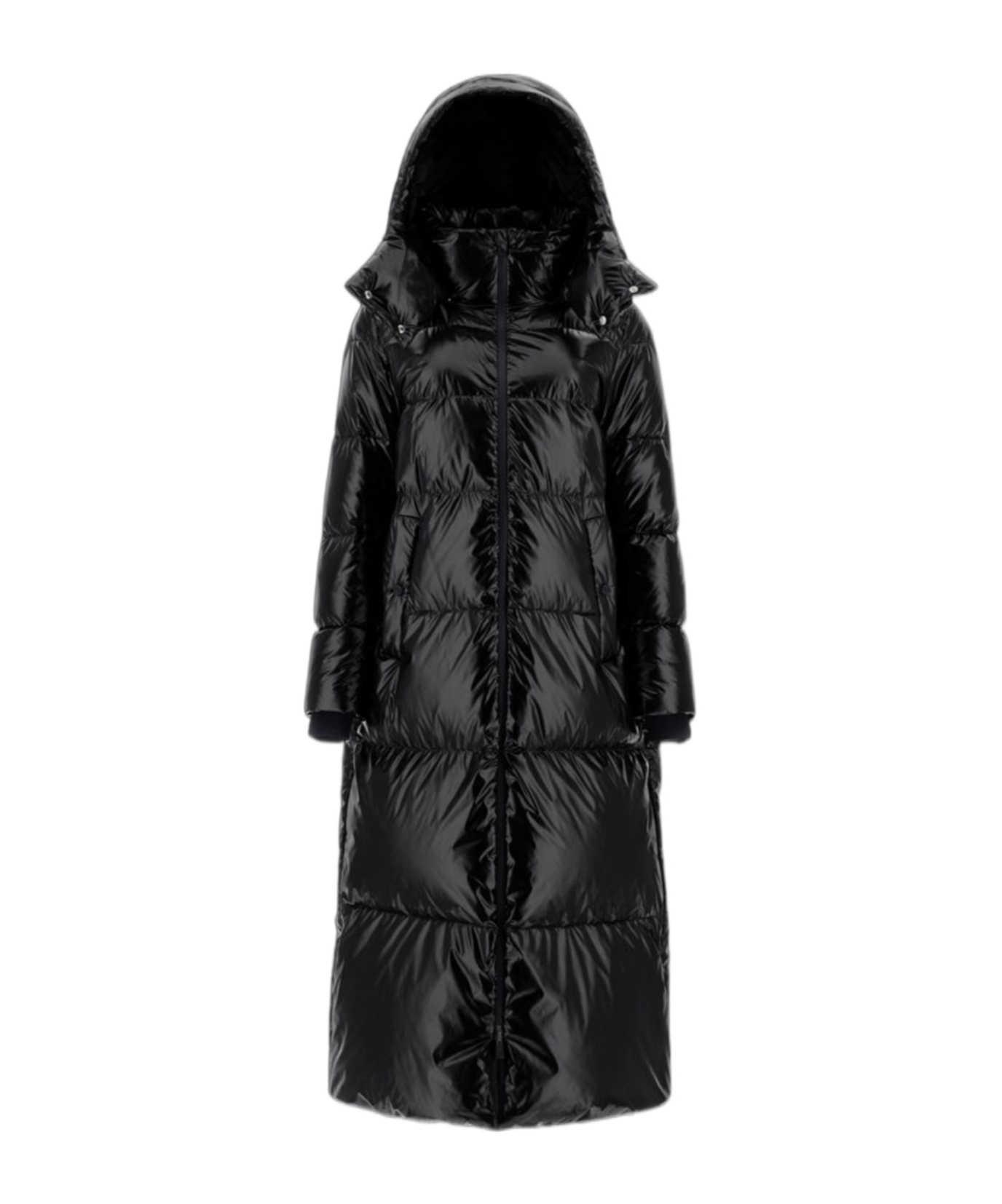 Herno Long-sleeved Down Jacket In Black