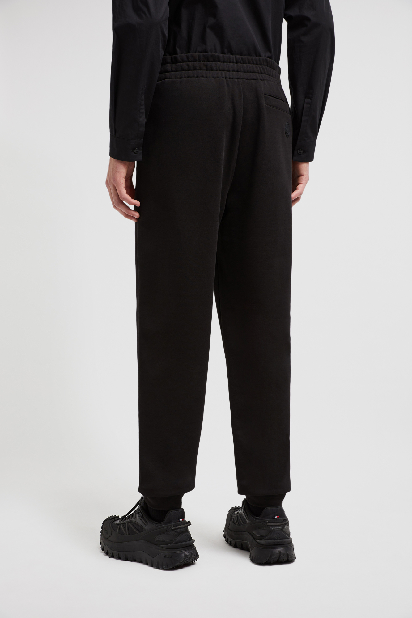 Moncler Embroidered Logo Cotton Track Pants, Men, Black, Size: Xxl In Black