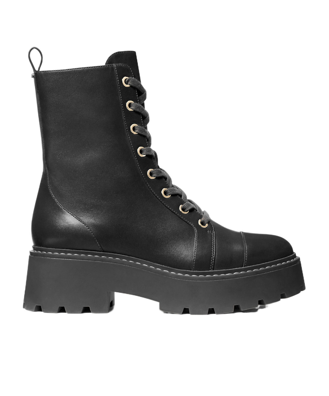 Michael Kors Black Leather Blake Ankle Boots In Black