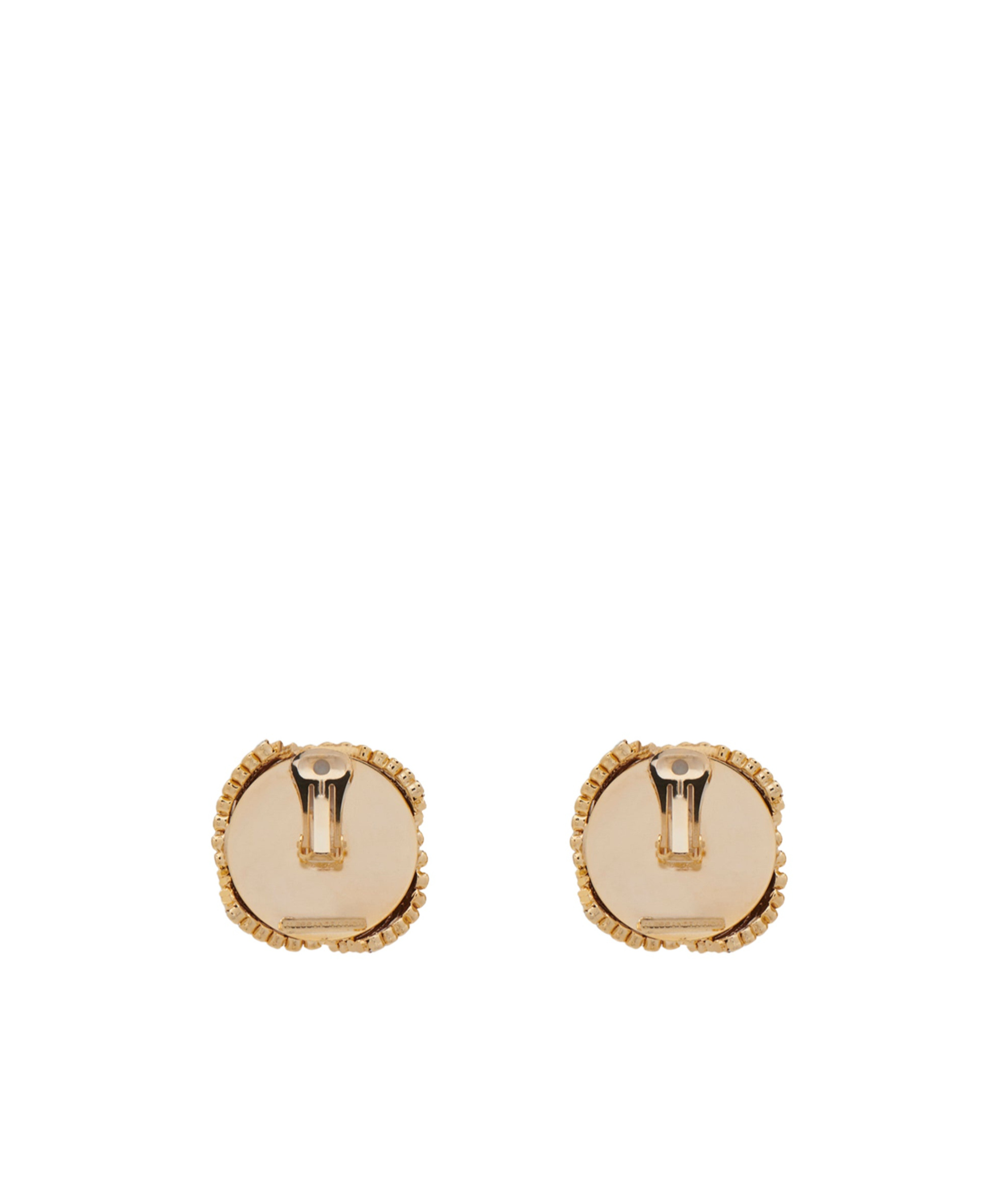 Alessandra Rich Torchon Crystal Earrings In Yellow