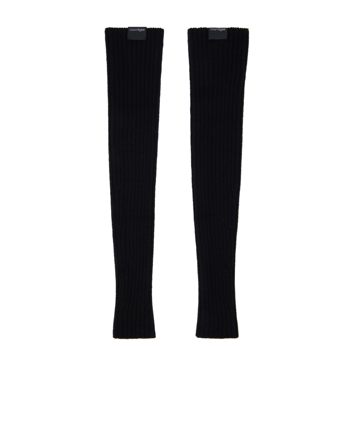 Courrèges Ribbed Wool Mittens