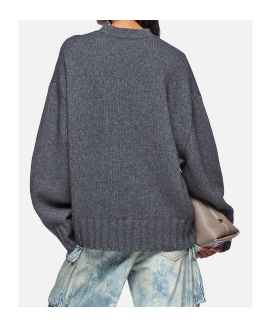 Attico Asymmetric Wool Cashmere Sweater