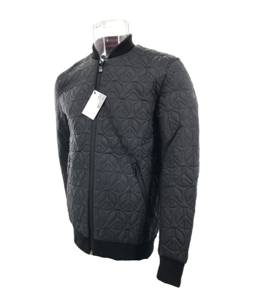 Moschino Long-sleeved Zipper Casual Jacket In Black
