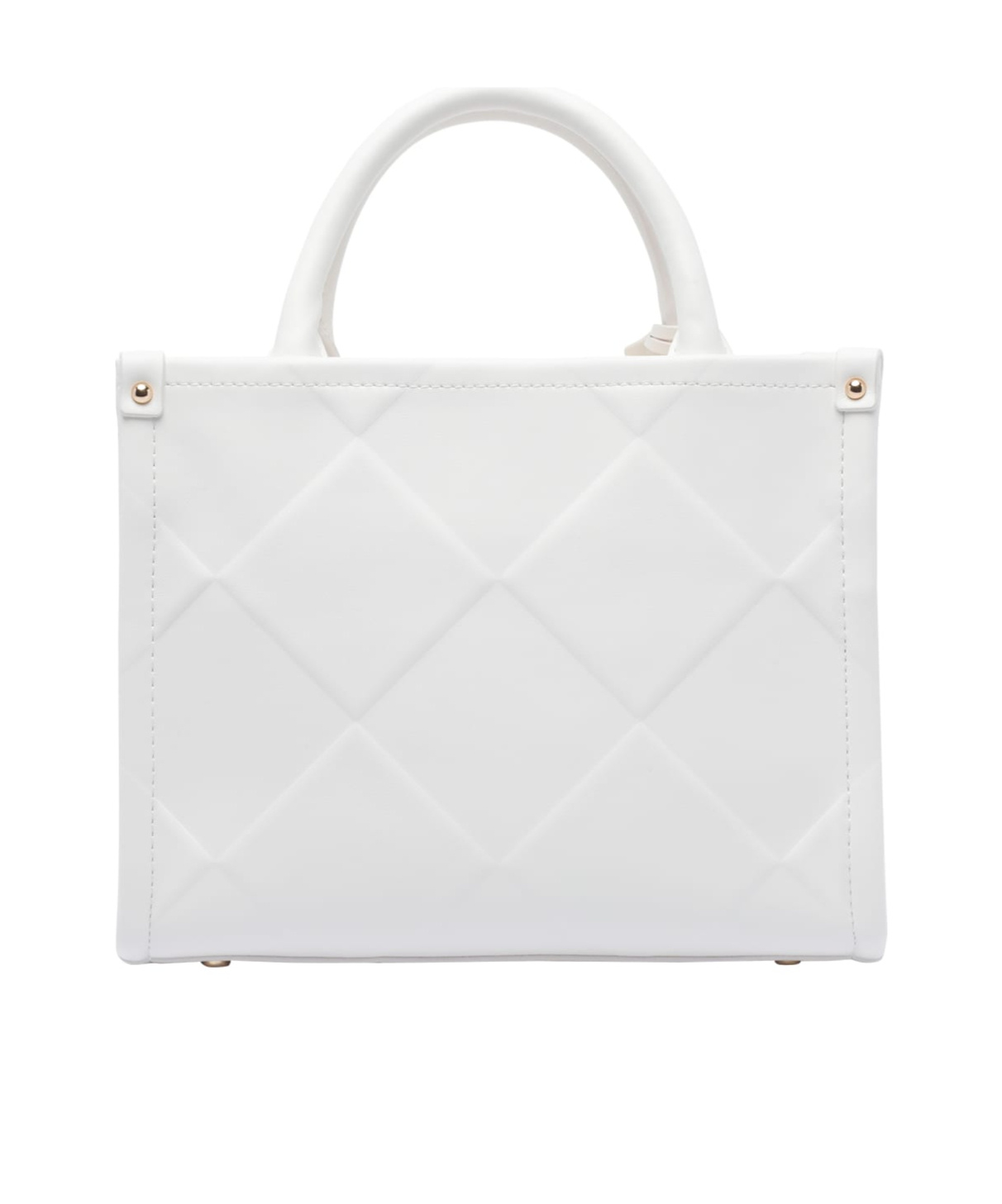 Liu •jo Liu Jo White Tote Bag In Faux Leather With Rhombus In White