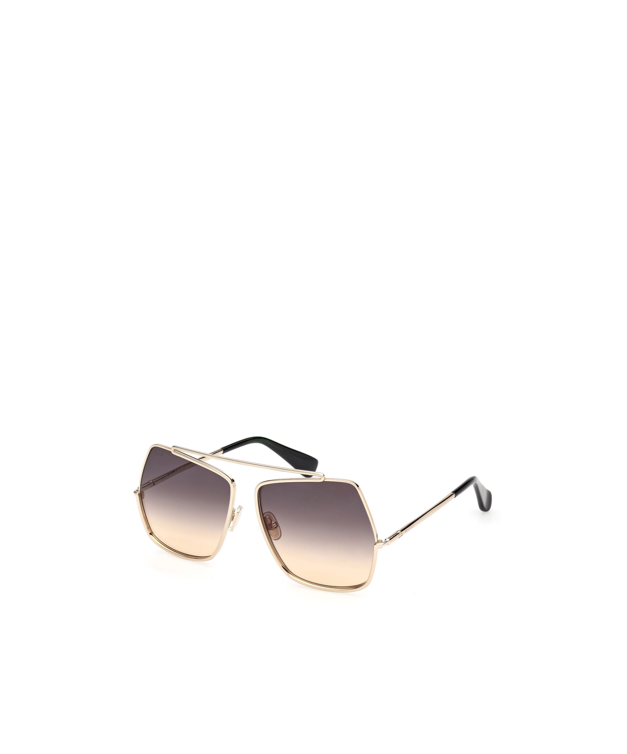 Max Mara Women's Elsa Petite Aviator-style Gold And Smoke Gradient Gold-tone Sunglasses In Nude