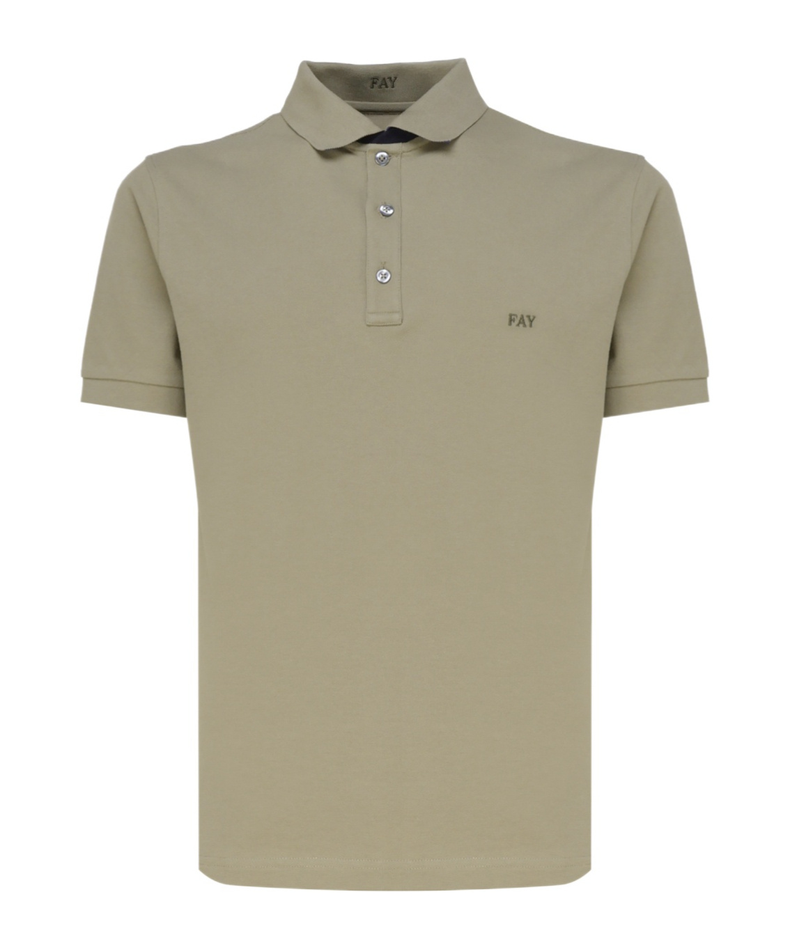 Fay Polo T-shirt In Cotton In Nude