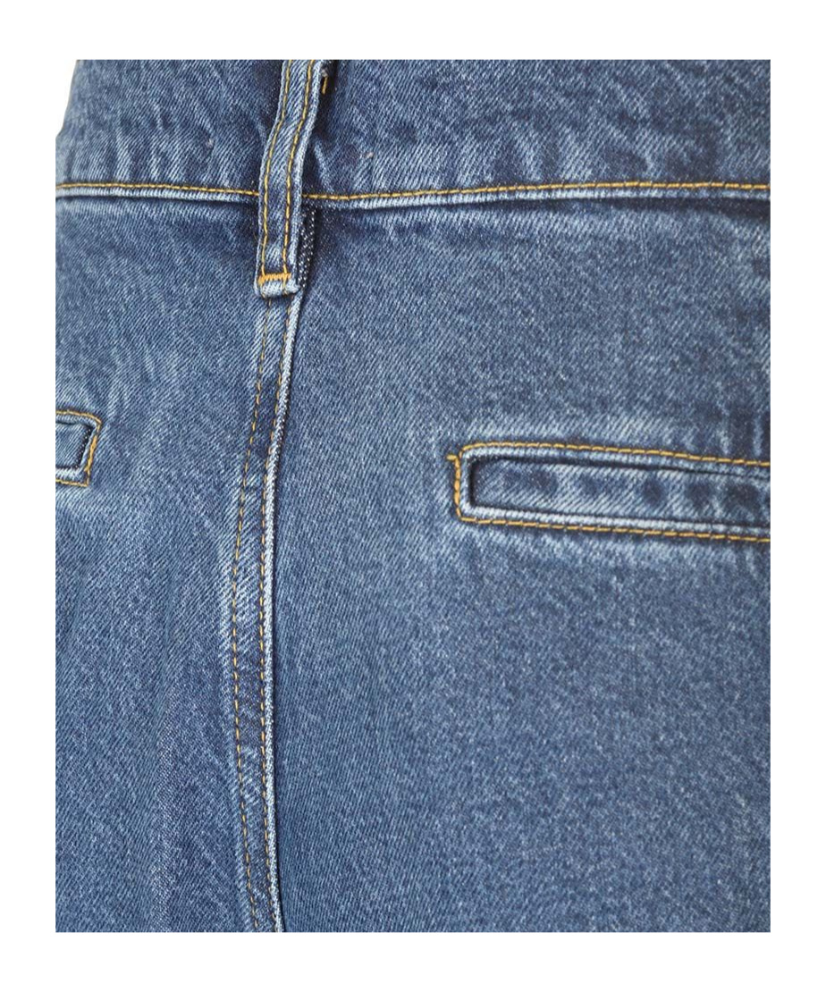 Frame Belt-loop Jeans In Blue