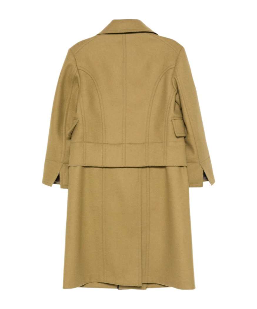 The Seafarer Buttoned Panelled Coat In Green