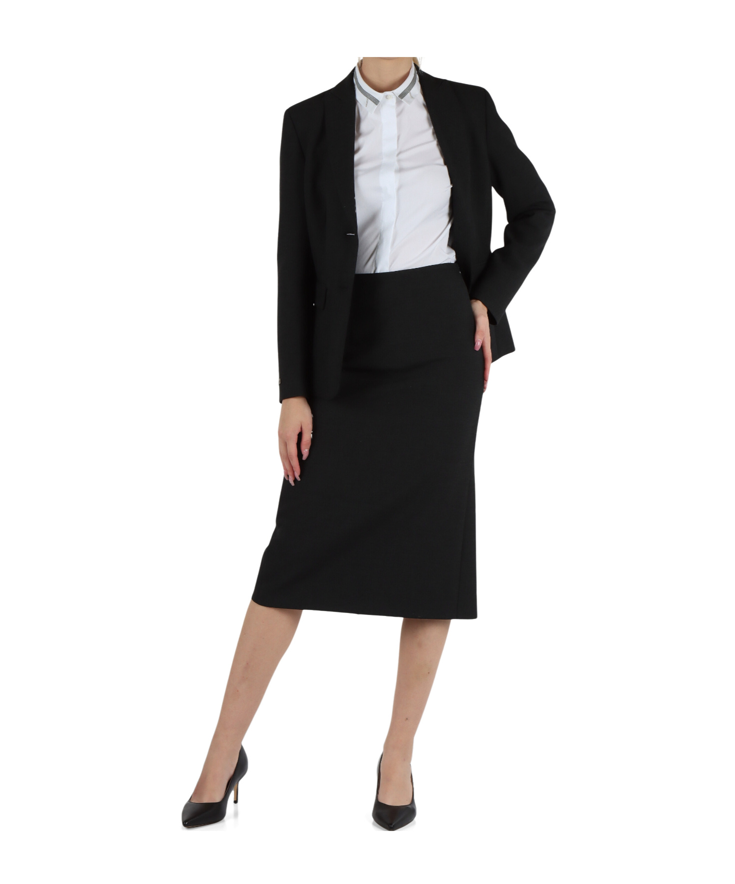 Peserico A-line Midi Skirt In Black