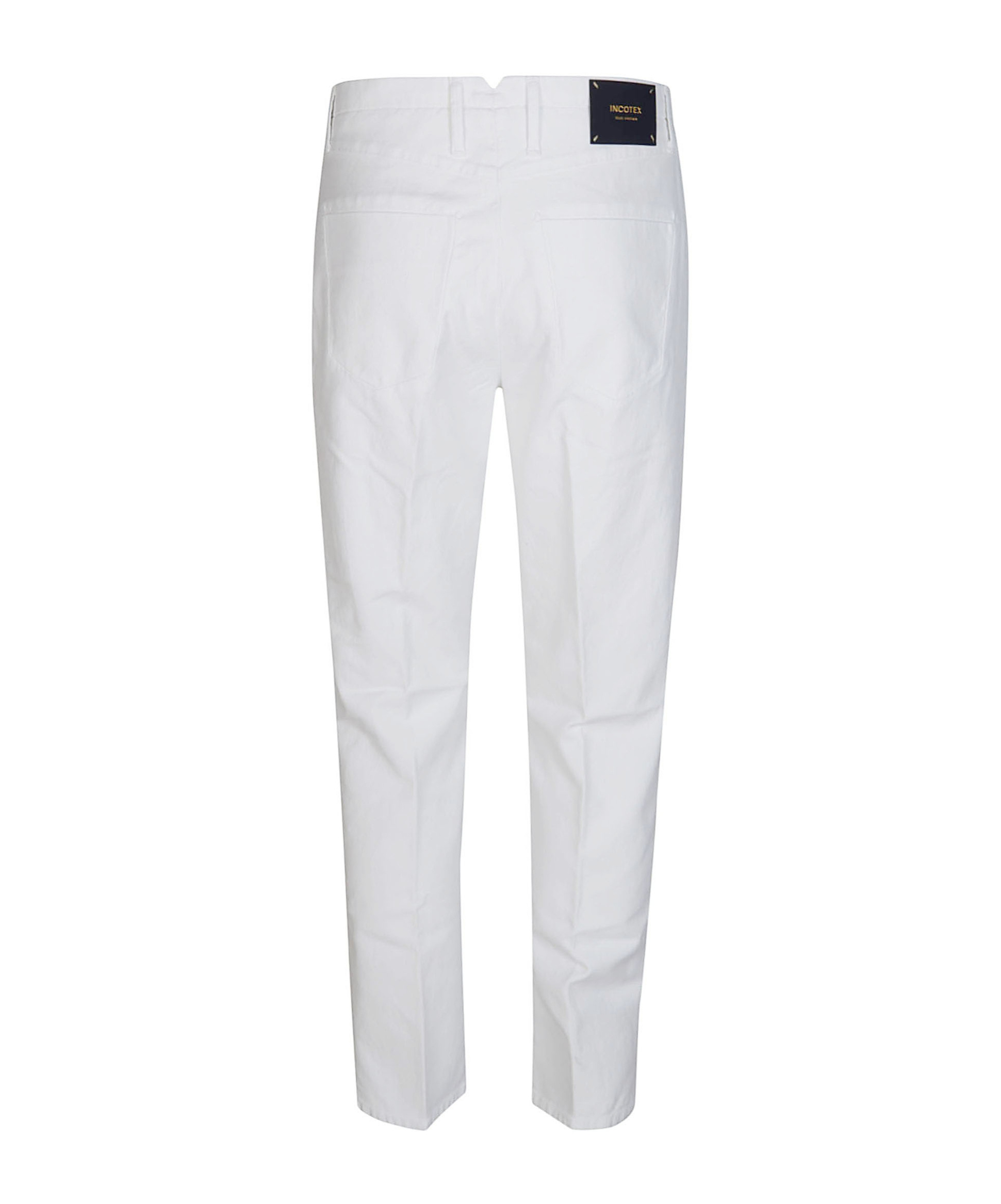 Incotex Belt Ring Casual Pants In White