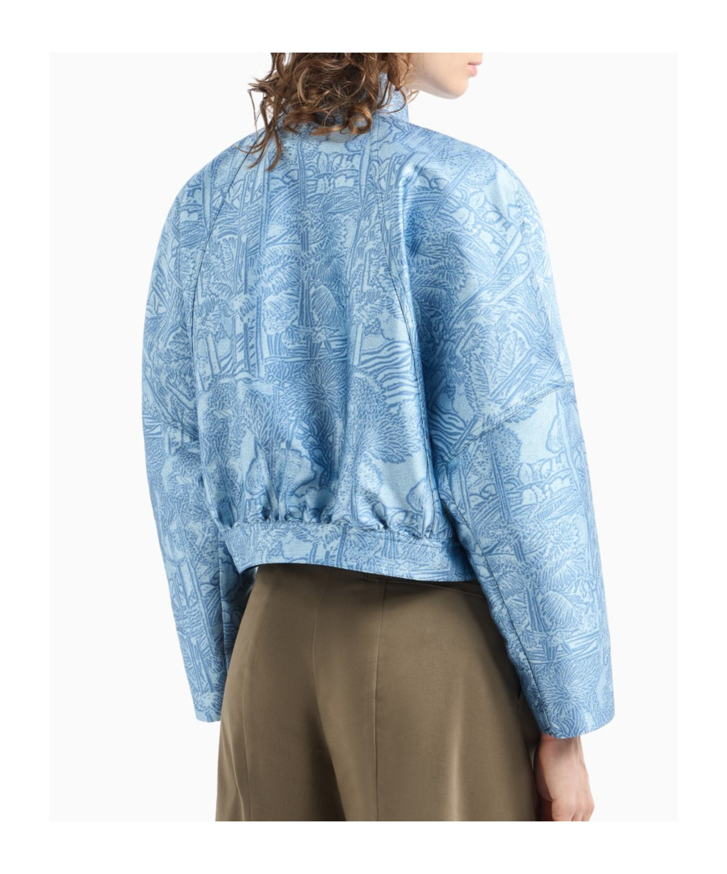 EMPORIO ARMANI ALL-OVER JACQUARD JACKET WITH GURU COLLAR 