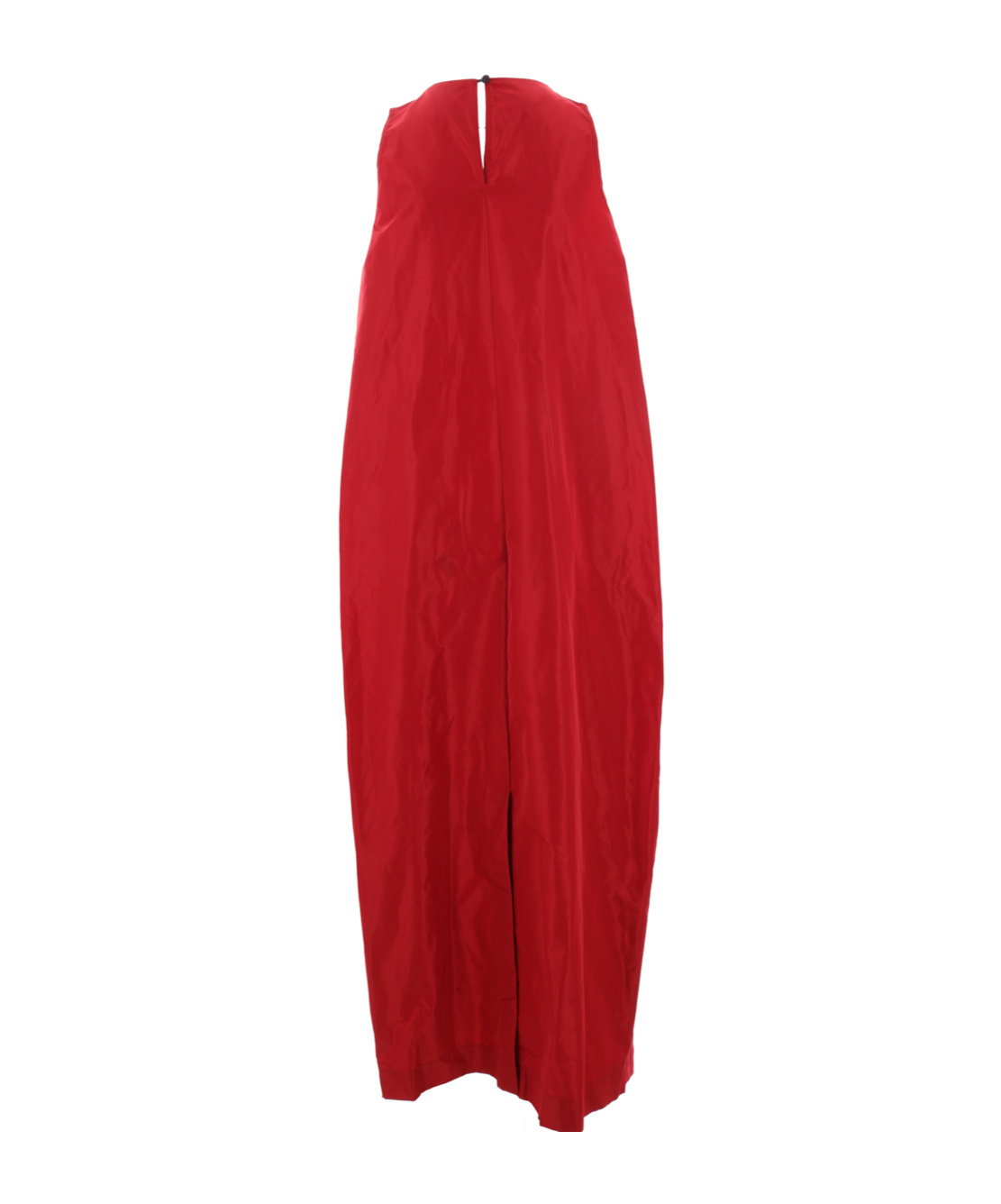 Maria Calderara Midi Pleated Taffeta Dress In Red