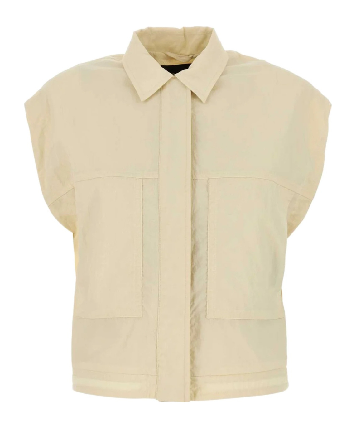 Herno Elasticated Waist Sleeveless Vest In Neutral