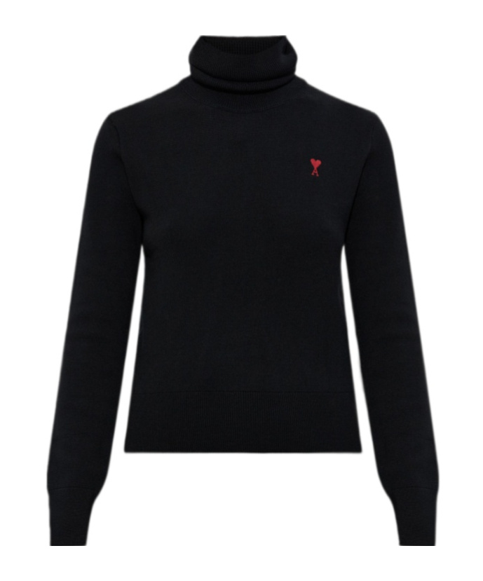 Ami Alexandre Mattiussi Long-sleeved Sweater In Black