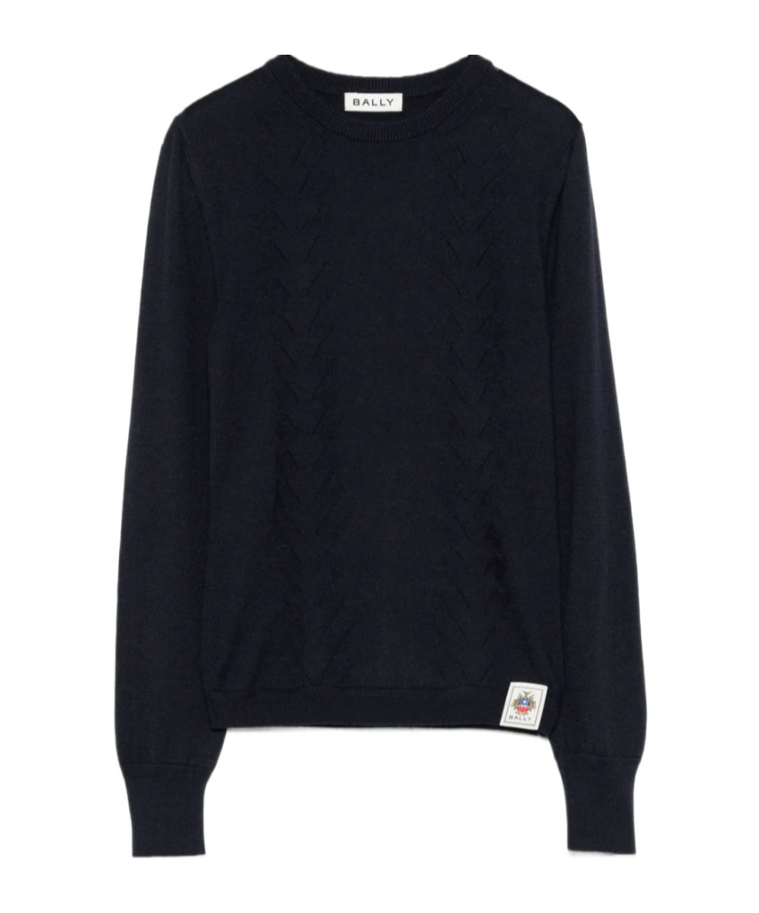 Bally Crew Neck Sweater In Black