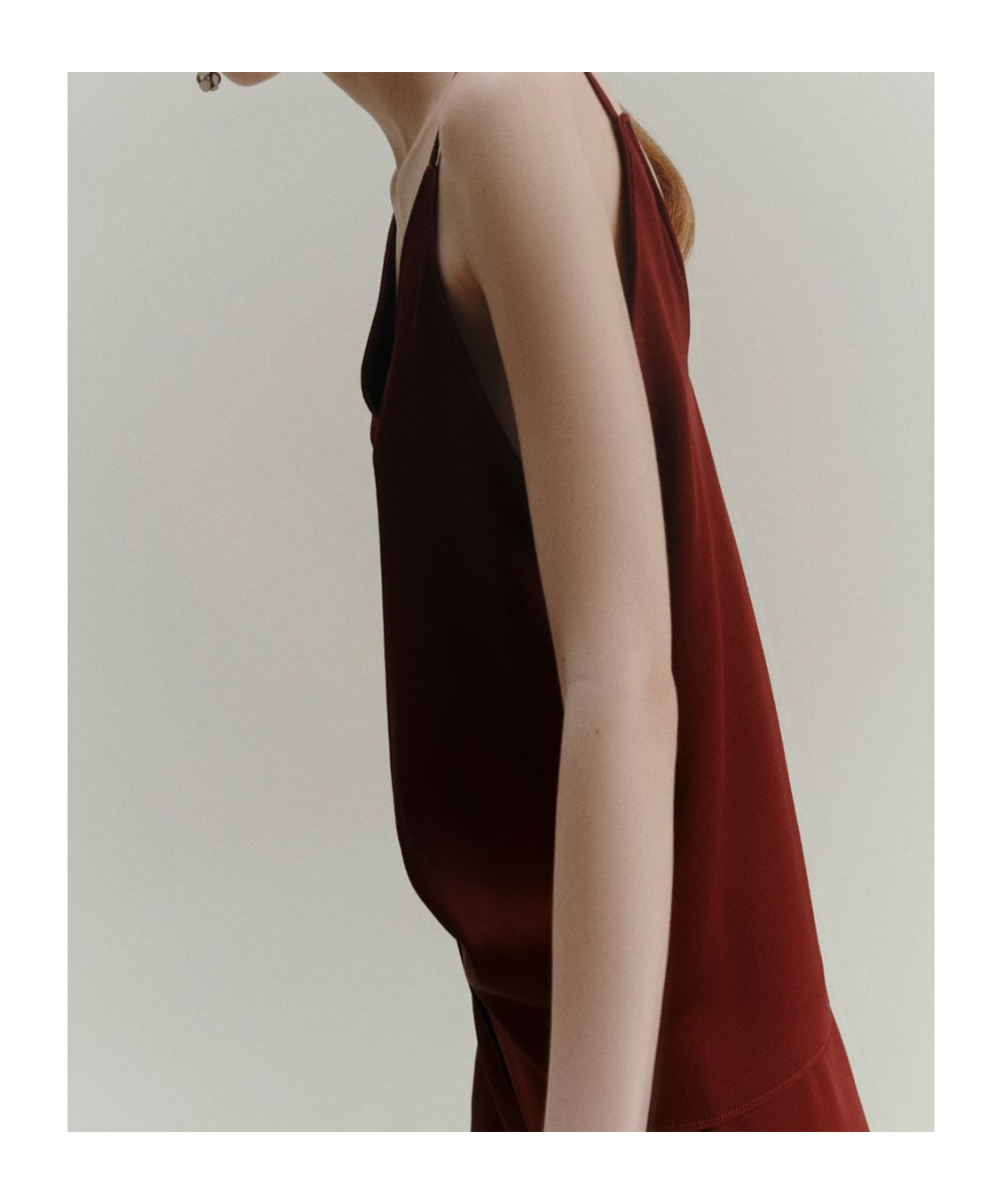 Marella Satin Camisole Top In Burgundy