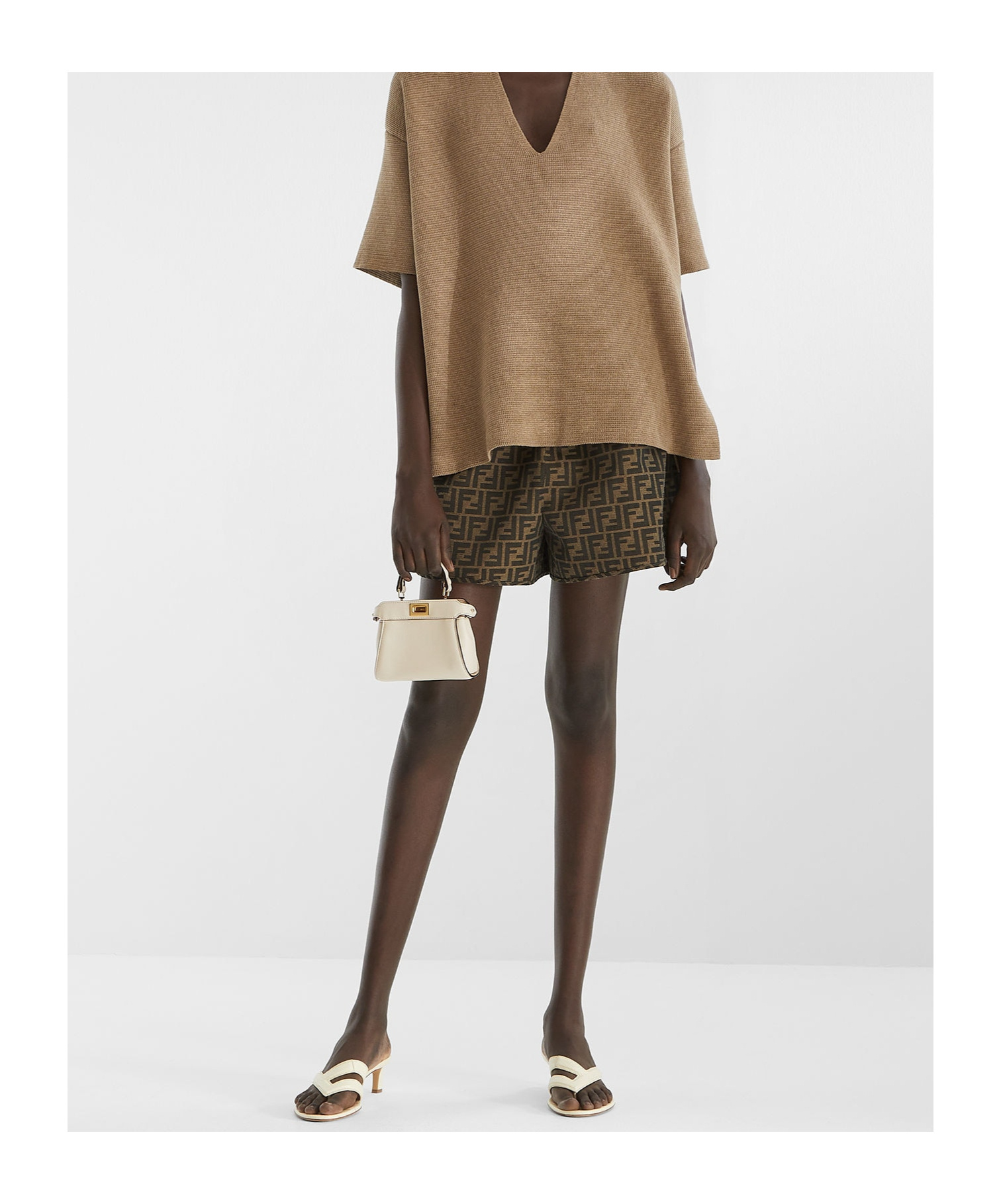 Fendi Light Yellow Open Toe Sandals