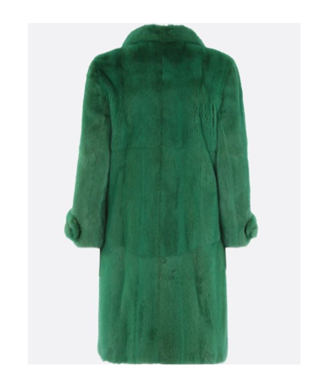 Prada Long-sleeved Fur In Green