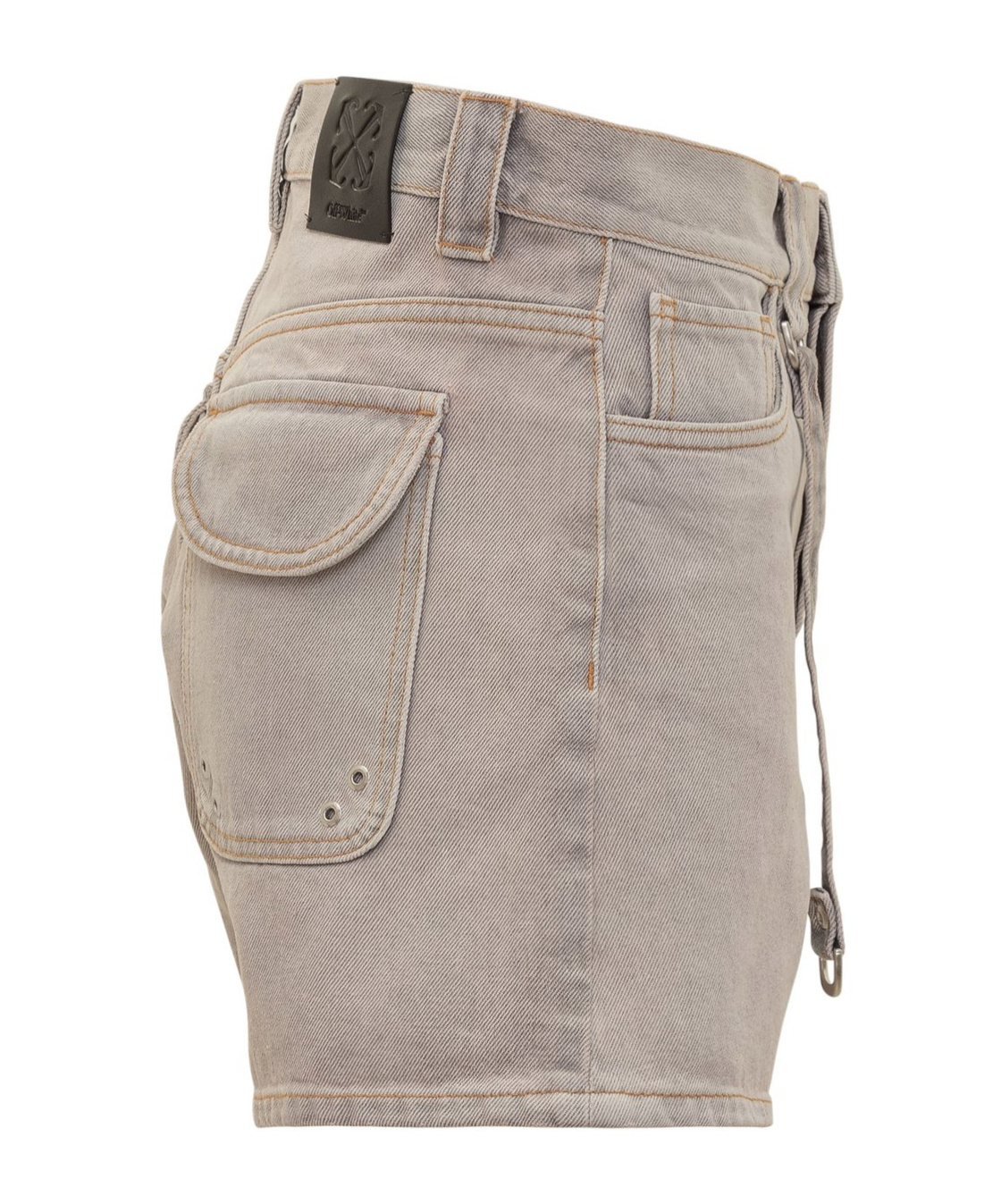 Off-white Off White Denim Shorts In Gray