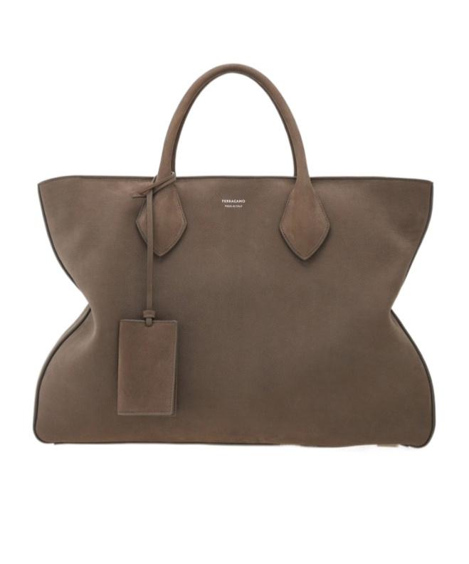 Shop Ferragamo Tote Bag (l) In Brown