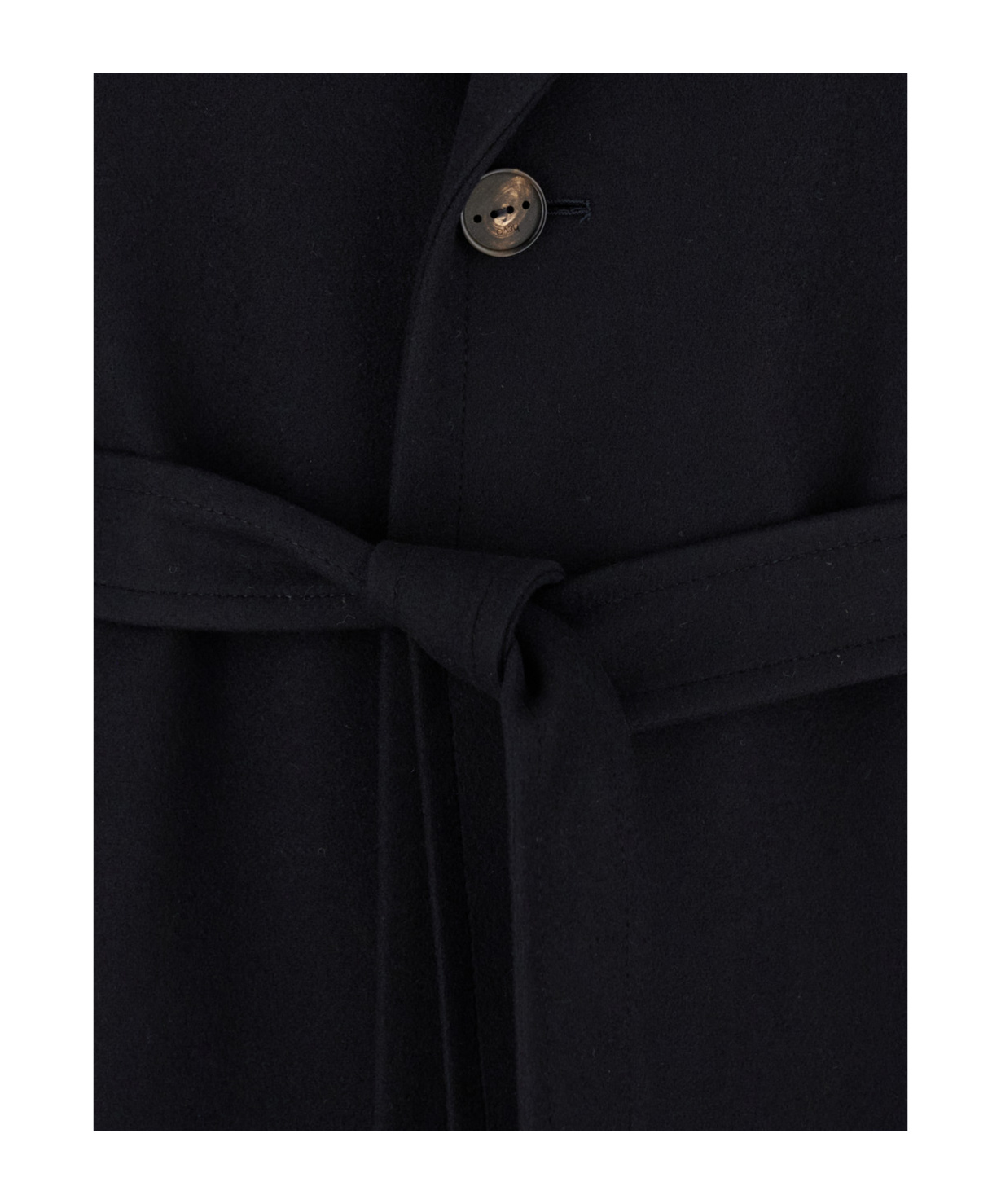 Hevo Hevò Man Coat Midnight Blue Size 40 Pure Virgin Wool Iws, Polyamide In Black