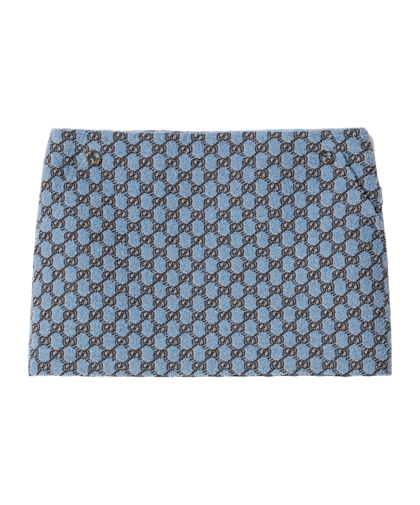 Gucci Gg Shadow Bouclé Mini Skirt In Blue