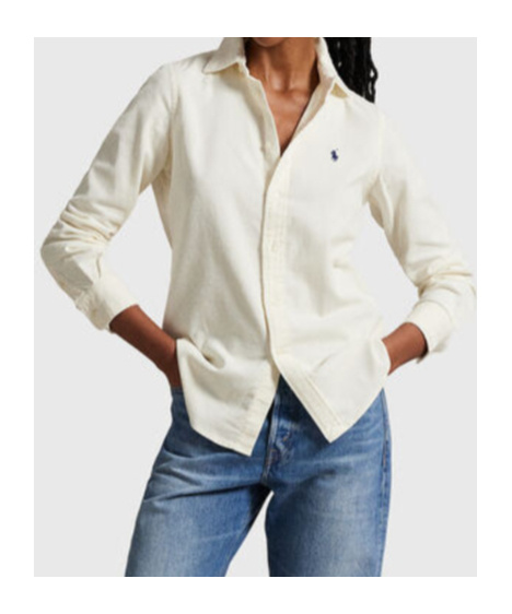 Polo Ralph Lauren Corduroy Shirt Shirt And Blouse Beige In Neutral