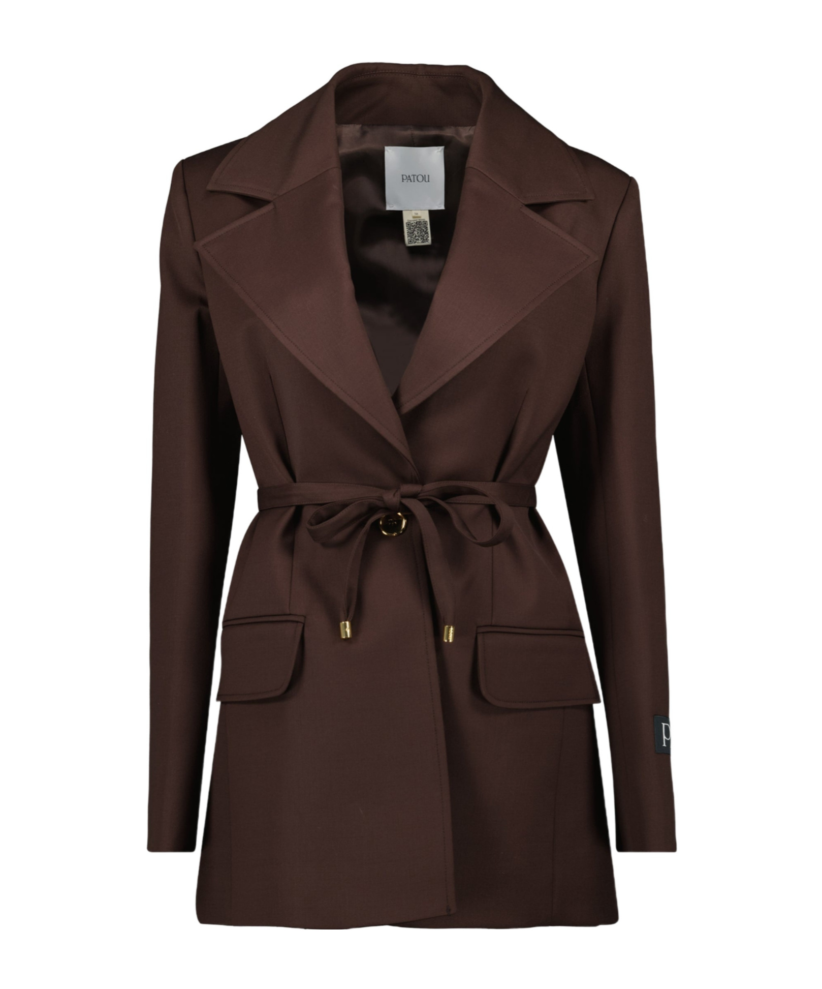 Patou Single-breasted Casual Jacket In Brown