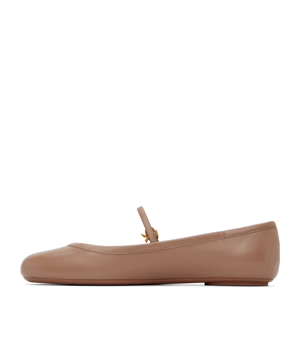 Shop Gianvito Rossi Carla Ballet Shoes In Brown