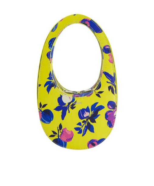 Shop Coperni Mini Swipe Print Bag In Yellow