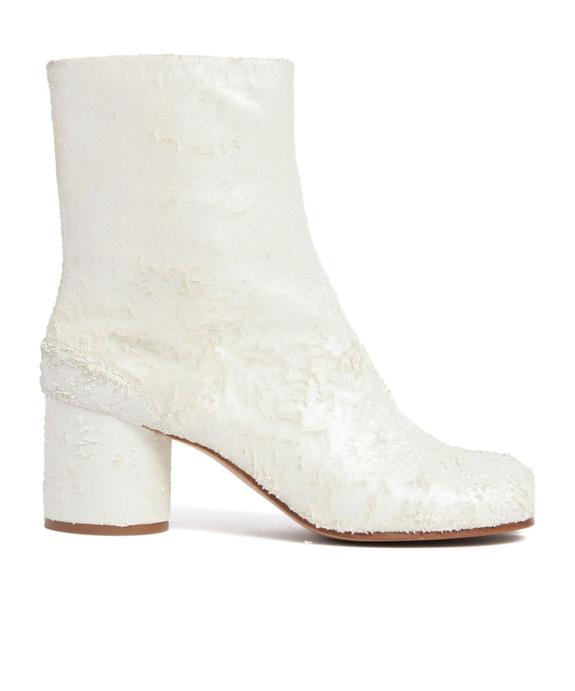 Shop Maison Margiela 60mm Tabi Ankle Boots In White