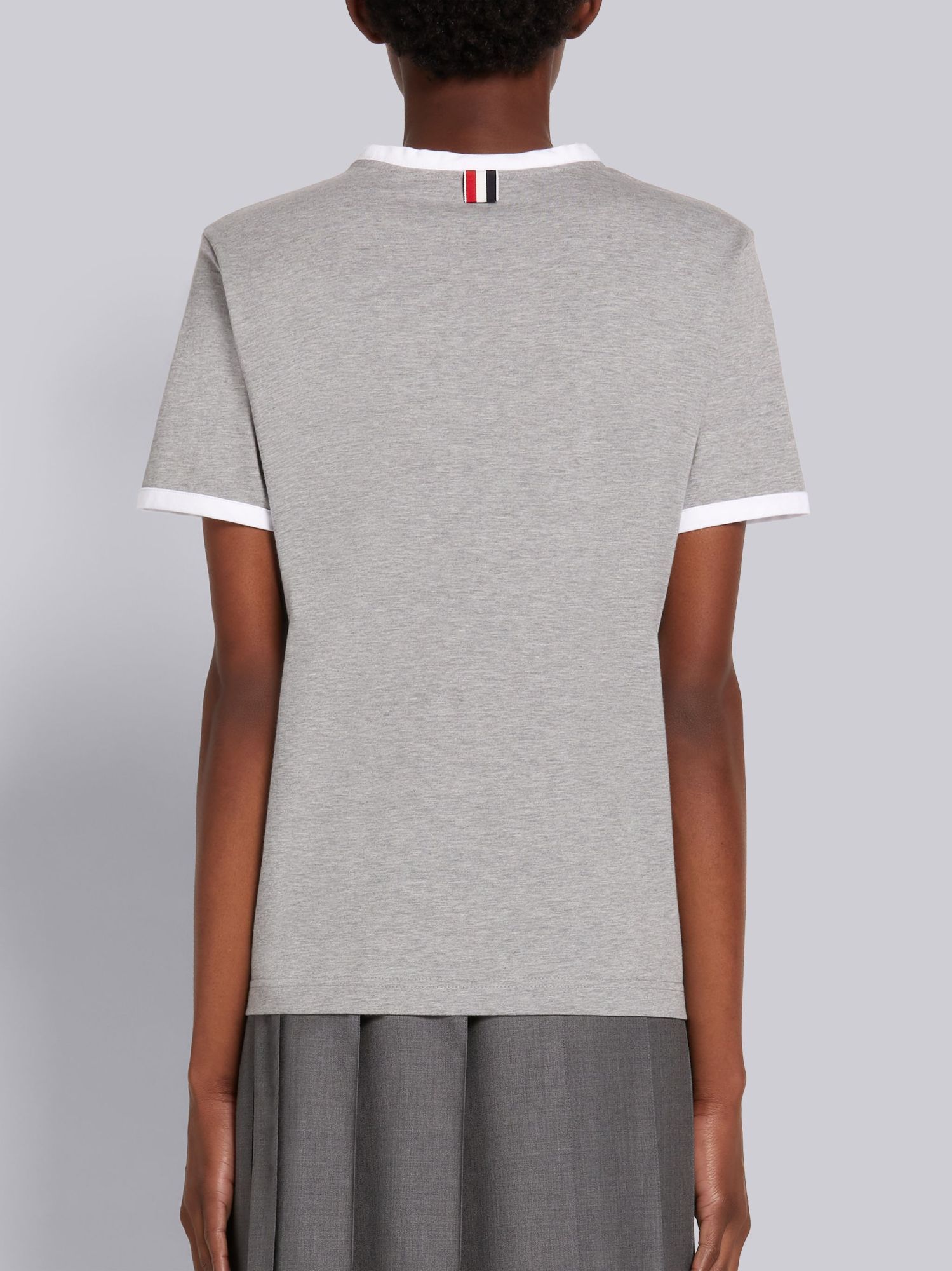 Thom Browne "ringer" T-shirt – Light Grey In Gray