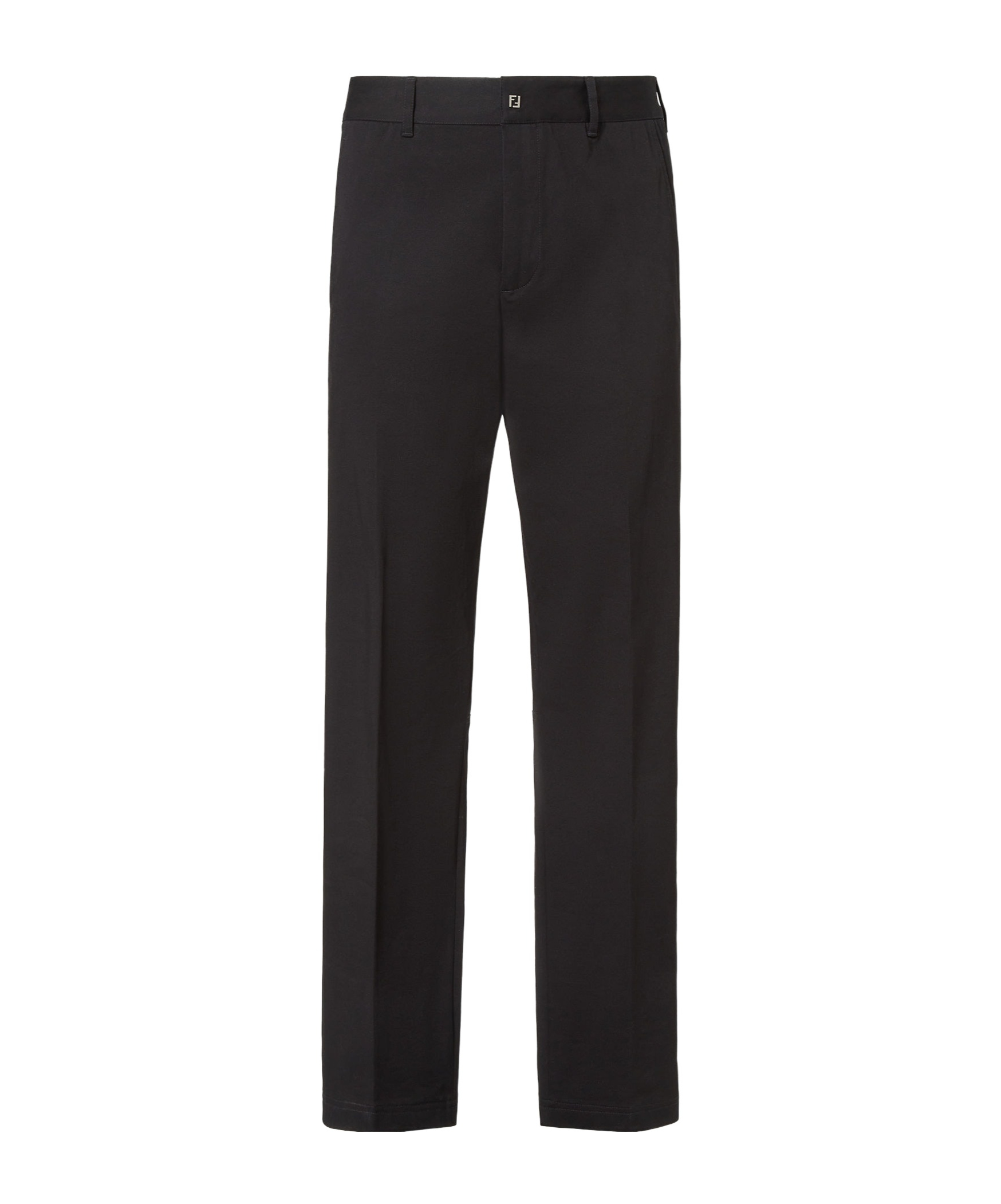 Fendi Black Gabardine Pants In Black