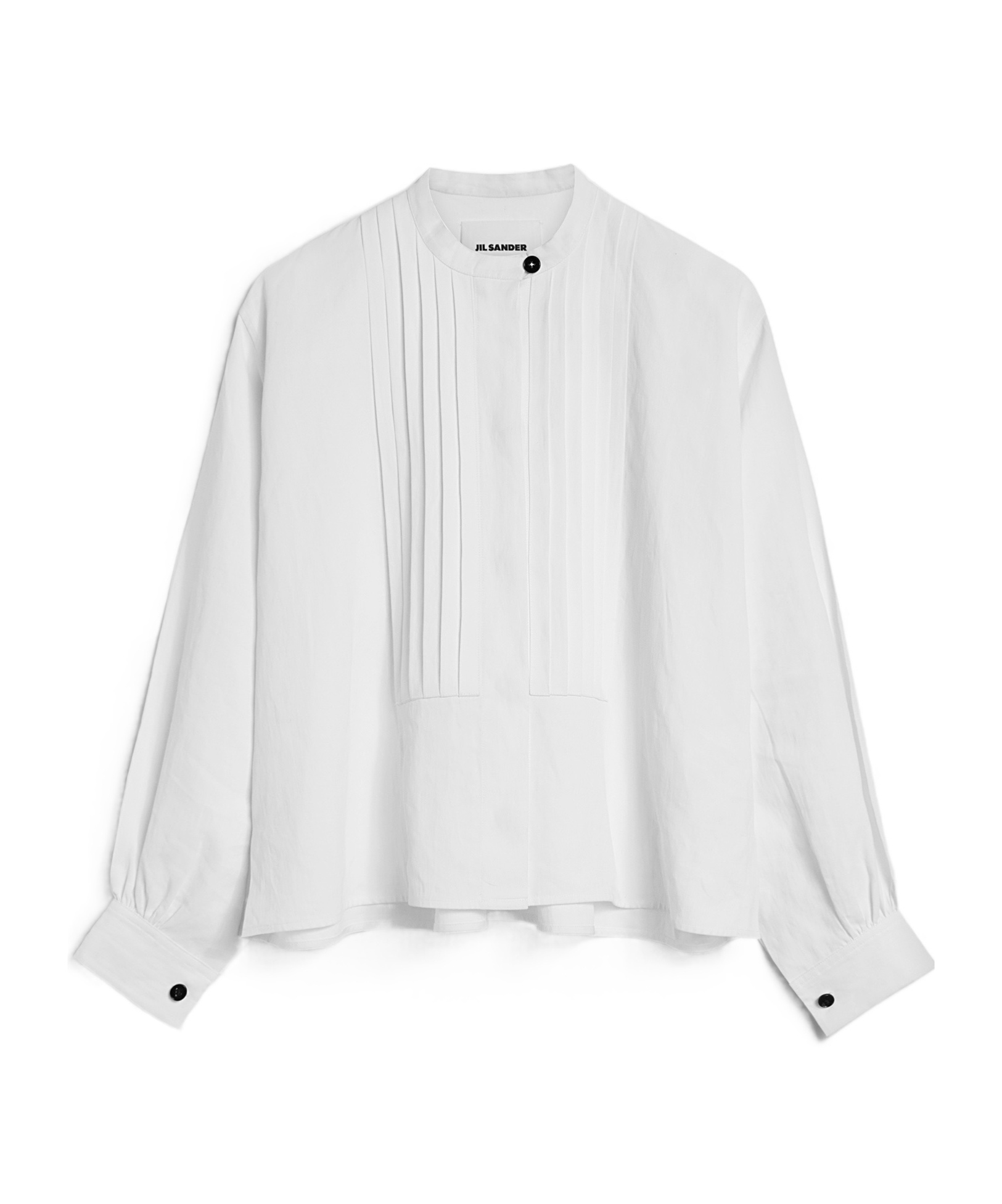 JIL SANDER LINEN PLEATED SHIRT