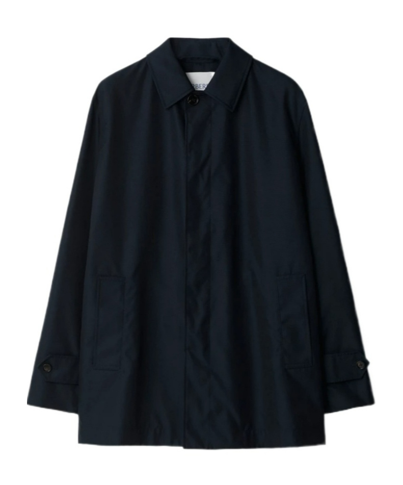 Burberry Lapel Long-sleeved Casual Jacket In Black
