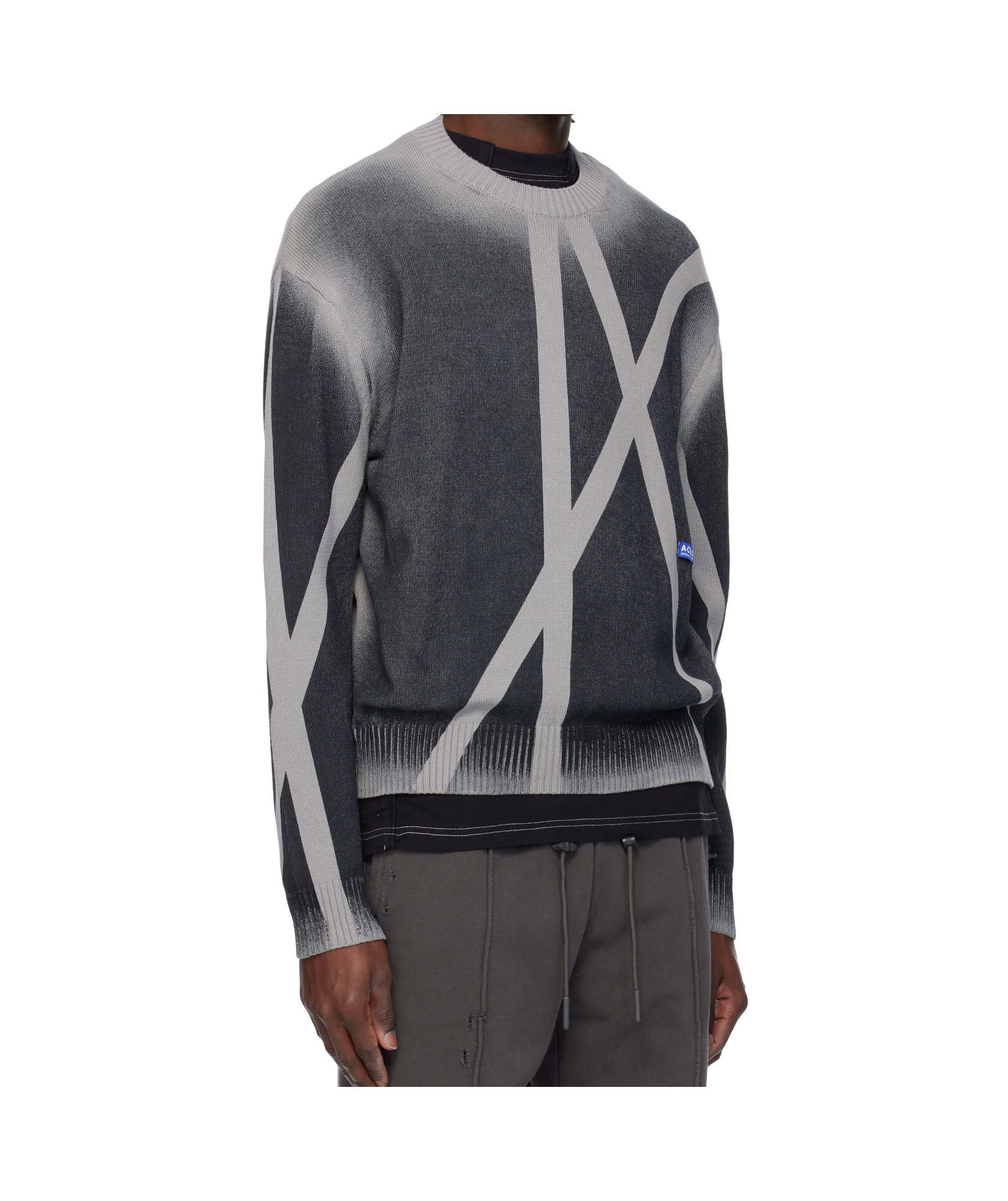A-cold-wall* Gray Antenne Knit Sweater In Black