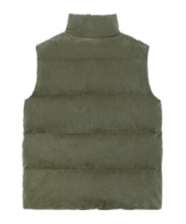 We11 Done High-neck Padded Gilet In Green