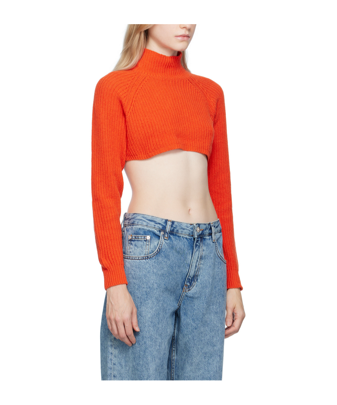 Moschino Embroidered Turtleneck Sweater In Blue