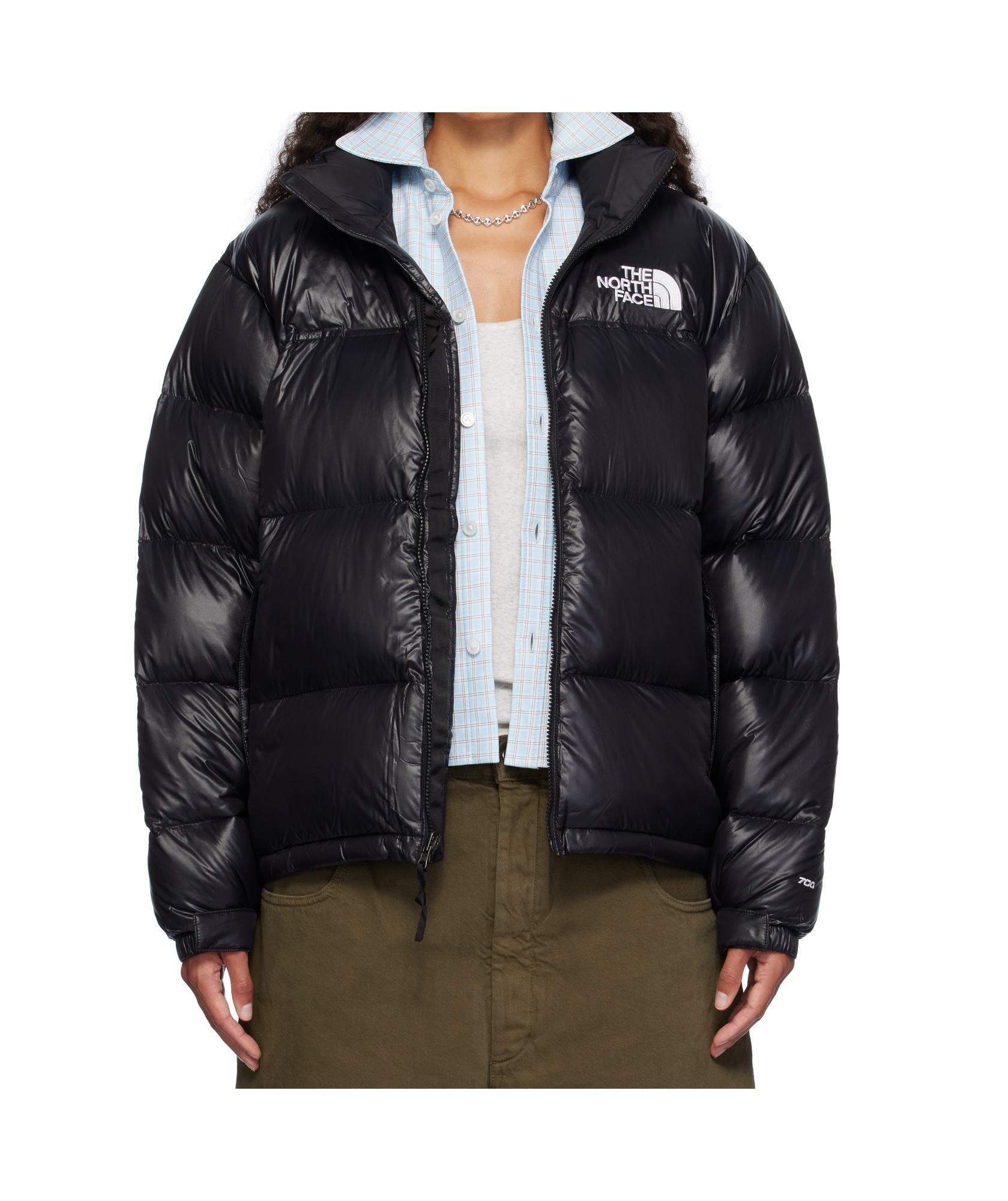 The North Face Right-collar Down Jacket In Black