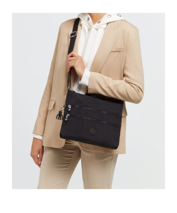 Kipling Logo Shoulder Bag In Black