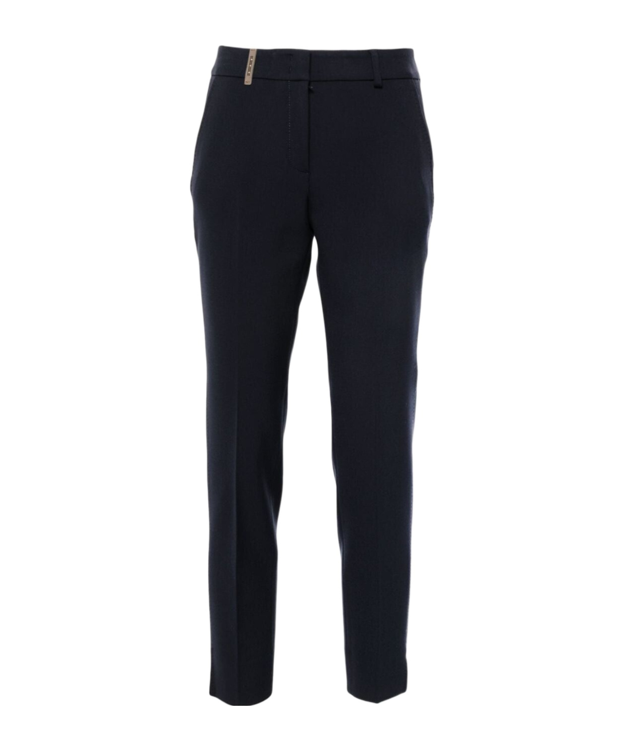 Peserico Fitted Pants With Pockets And Loops In Black