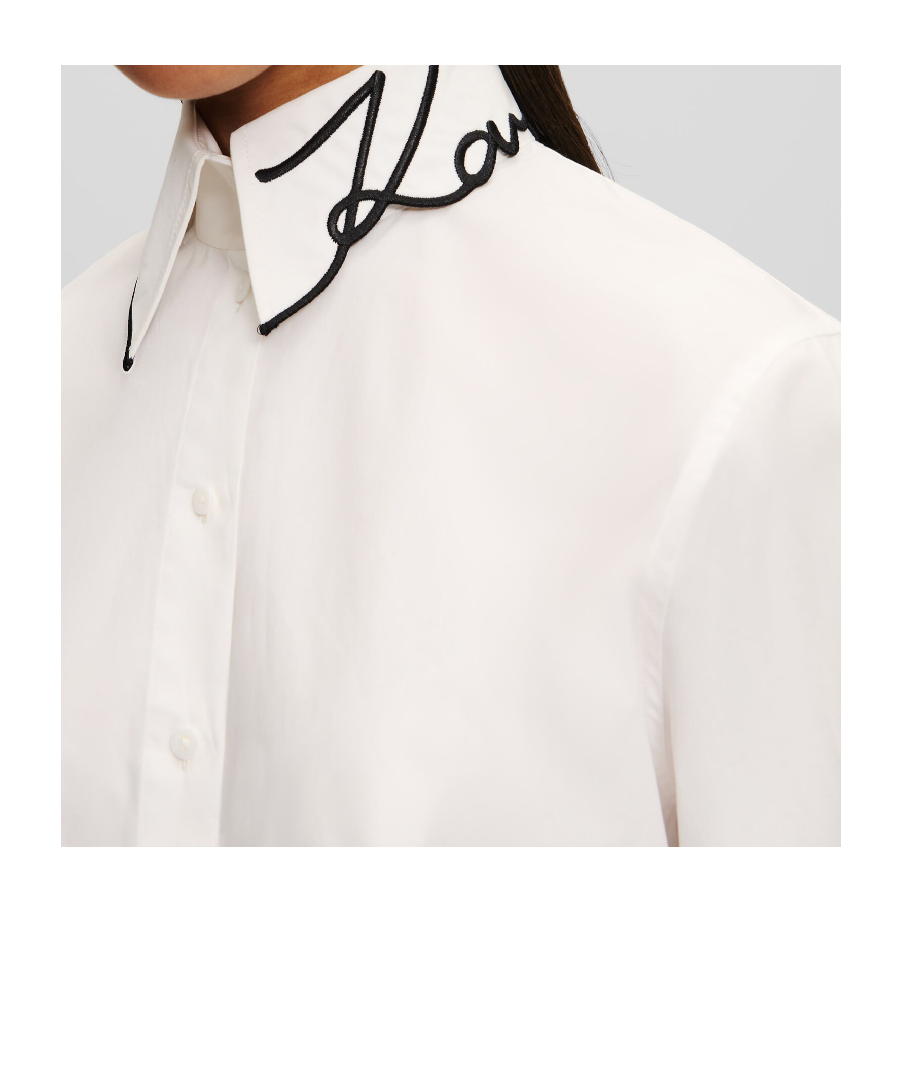 Shop Karl Lagerfeld Karl Signature Shirt In White