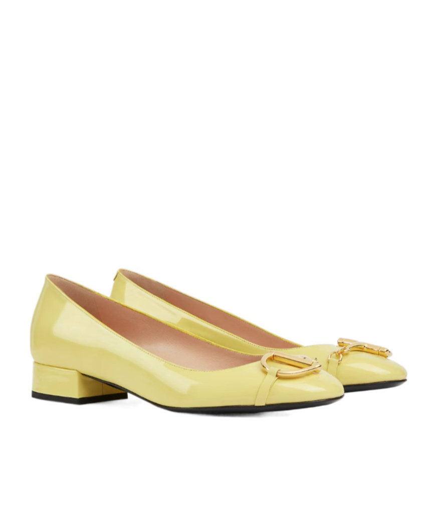 Gucci Women's Ballet Flat With Half Horsebit In Yellow