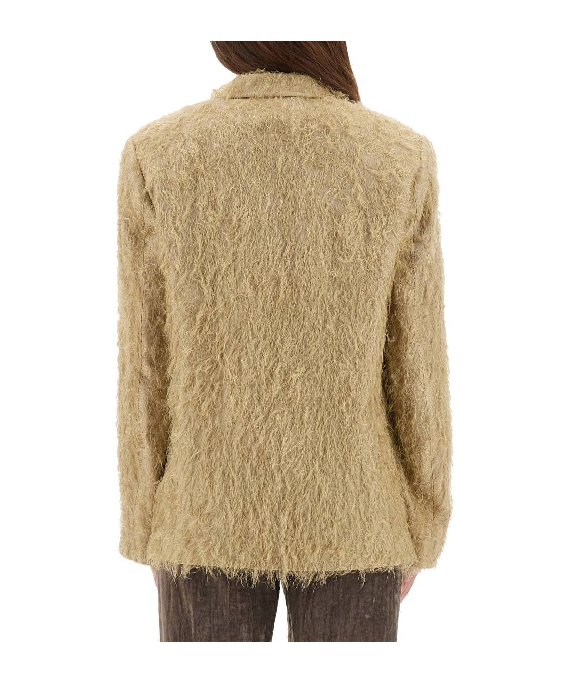 Alysi Single-breasted Casual Jacket In Yellow