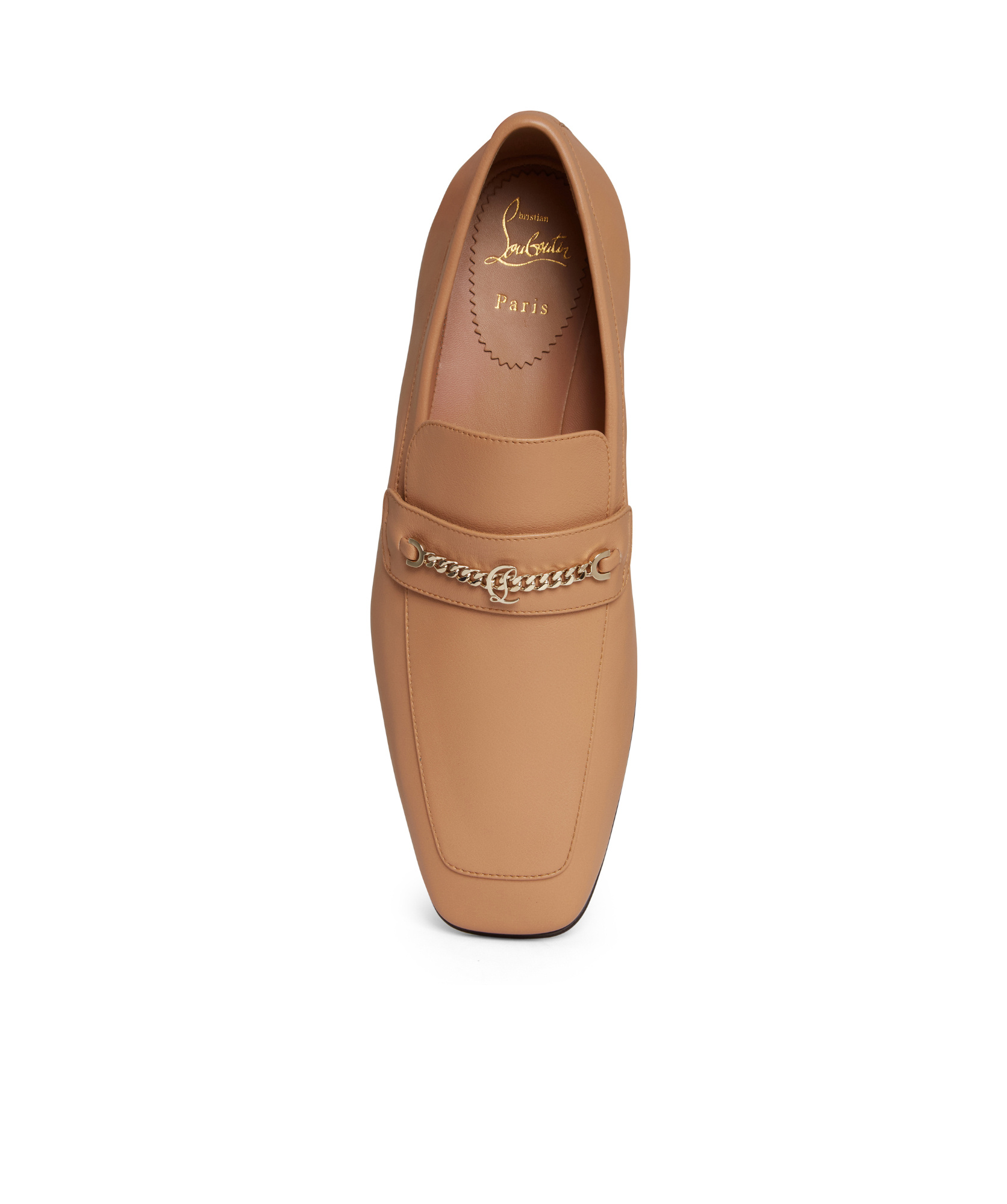 Christian Louboutin Square-headed Casual Shoes In Nude