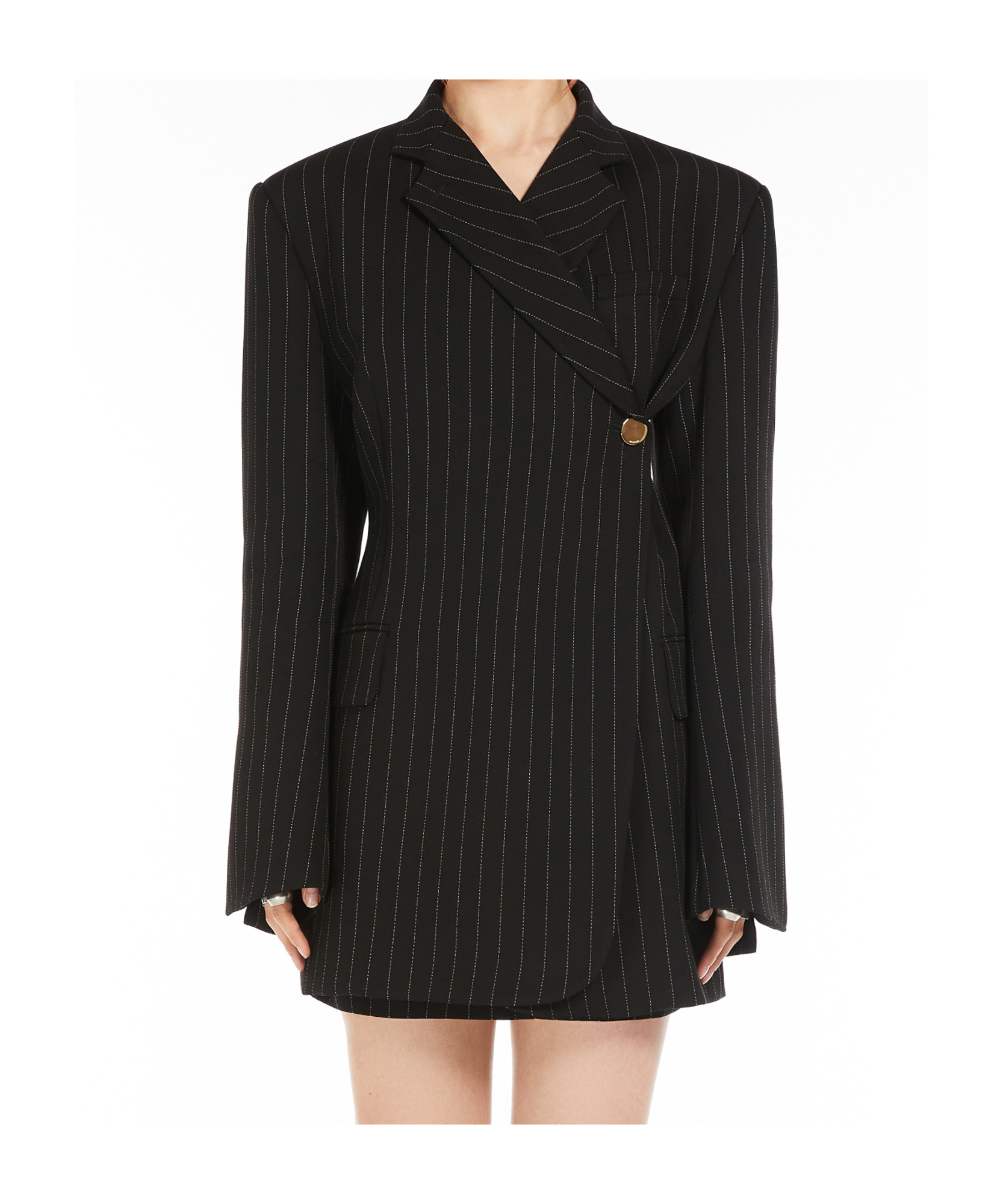 Sportmax Long-sleeved Suit Coat In Black