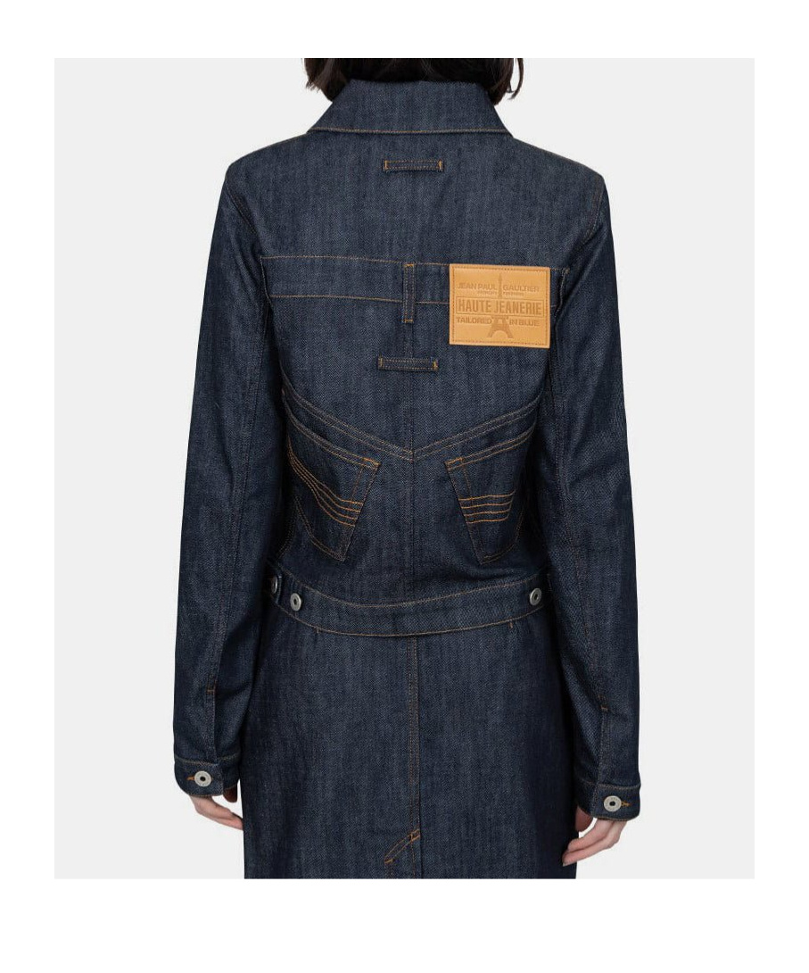 Jean Paul Gaultier Denim Jacket With Trompe Loeil Detail In Black