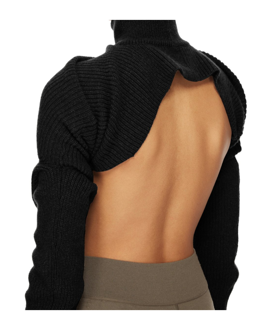 Rick Owens Black Porterville Headon Dbl Lupetto Turtleneck In Black